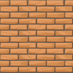 Poster - Brick wall texture seamless. Vector illustration stones wall