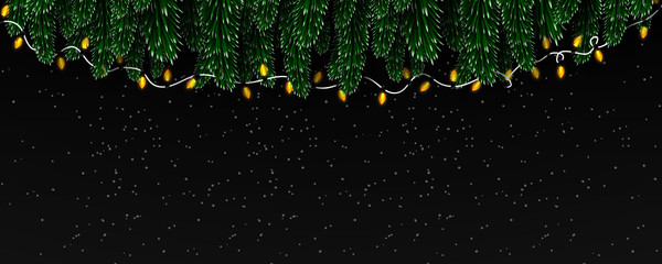 Wall Mural - christmas border. seamless snowflake border for christmas card. merry xmas snow flake pattern design
