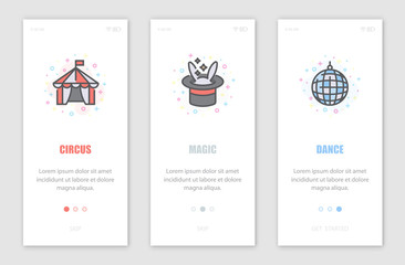 Poster - Performance onboarding screens design.