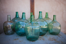 Green And Vintage Demijohn