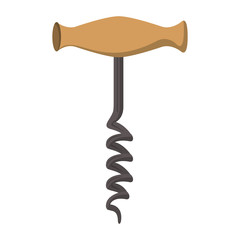 Sticker - corkscrew utensil icon design