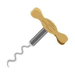 Canvas Print - corkscrew utensil icon design