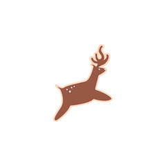 Wall Mural - delicious and fresh reindeer cookie