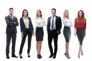 Sticker - group of young entrepreneurs standing in a row