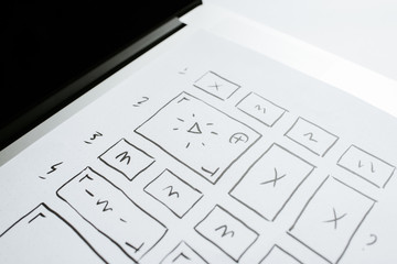 ux website design wireframe. sketch, prototype, framework, layout future design project. ui/ux - use
