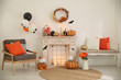 © New Africa - Modern room decorated for Halloween. Idea for festive interior