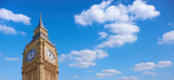 Fototapeta Big Ben - Big Ben Clock Tower in London, UK, on a bright day, panoramic image