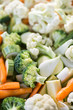 Raw vegetable mix: broccoli, cauliflower, zuccini, carrot, onion