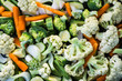 Raw vegetable mix: broccoli, cauliflower, zuccini, carrot, onion