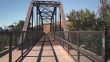 Old Railway Bridge In Iron Horse Regional Trail For Pedestrians, Riders And Cycilist, East Bay Area Califonia USA