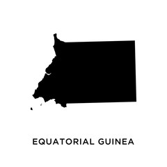 Wall Mural - Equatorial Guinea map vector design template