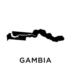 Wall Mural - Gambia map vector design template