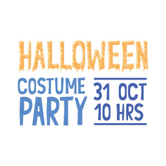 Wall Mural - happy halloween party invitation font message