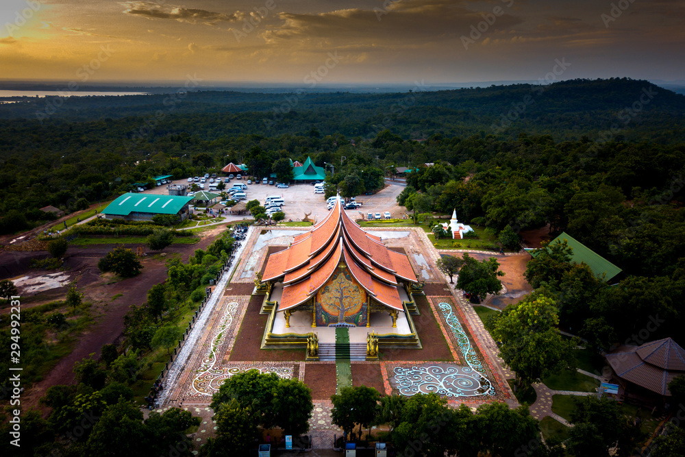Op View Aerial Photo From Flying Drone Amazing Sirindhorn Wararam Phu op-view-aerial-photo-from-flying-drone-amazing-sirindhorn-wararam-phu