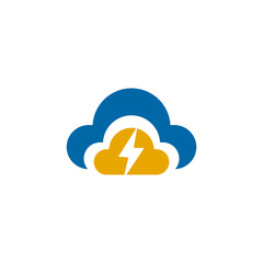 Sticker - Cloud icon logo design vector template