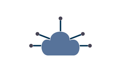 Wall Mural - cloud network icon for cloud connectivity
