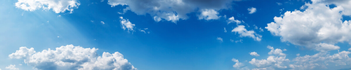 panorama sky with cloud on a sunny day. beautiful cirrus cloud. panoramic image.