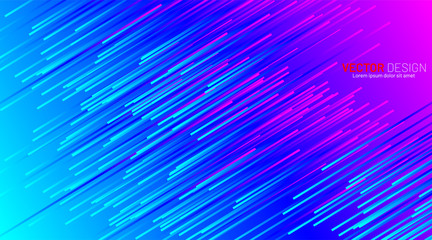 Wall Mural - colorful abstract diagonal lines on gradient futuristic background. light trails effect