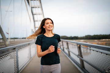 Portrait of fit and sporty young woman