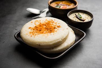 Thatte or Taste Idli also known as Plate Idly is a Popular south Indian Food, served with sambar and chutney. 