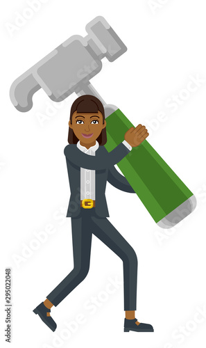 An Asian businesswoman cart...