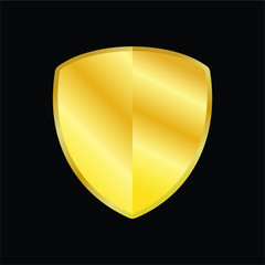 Wall Mural - shield logo. golden armor symbol. security icon. vector illustration.