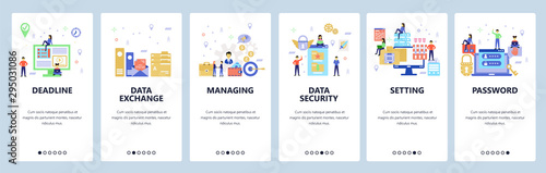 Fotografía Website and mobile app onboarding screens vector template