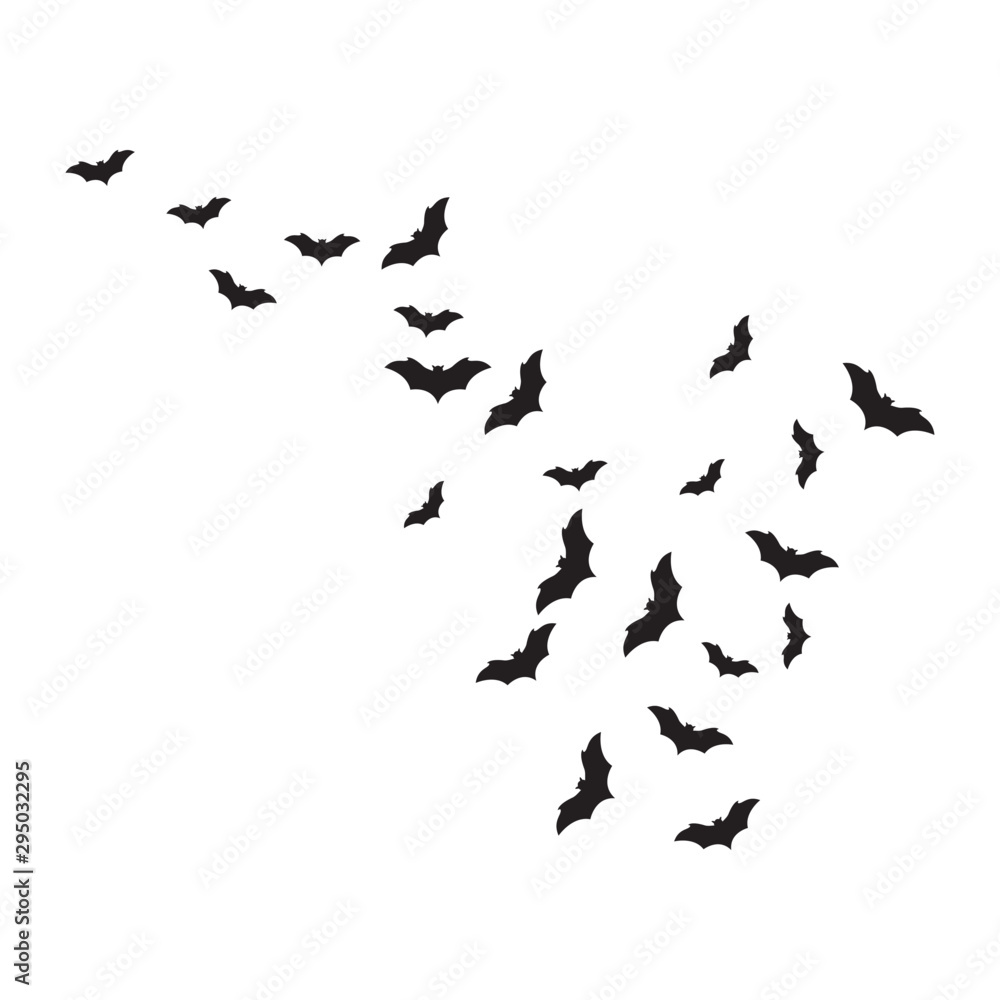 Set of bats background vector illustration design Stock Vector | Adobe ...