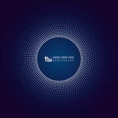 Abstract circles pattern geometric of futuristic on gradient blue purple design background. illustration vector eps10