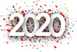 © Vjom - New Year 2020 greeting card with colorful confetti.