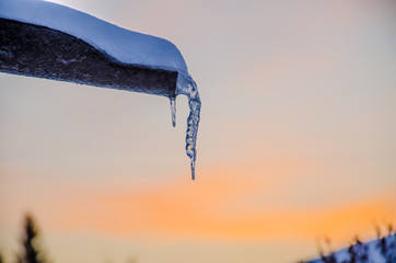 icicle on the roof