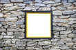 © prapann - frame on stone walls background