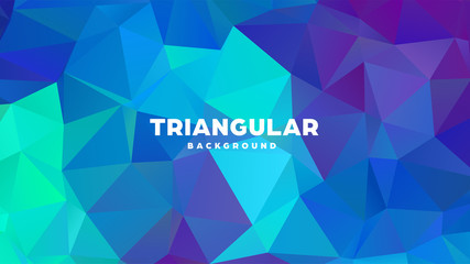 Wall Mural - triangle polygonal abstract geometric background. colorful gradient design. low poly shape banner. v