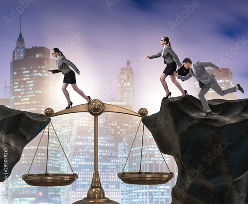 Business people in fair business concept Tableau sur Toile