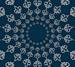 © JEGAS RA - Decorative design element. Pattern with royal lily. Circular ornamental symbol. 3D rendering.