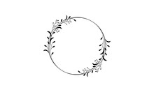 Vector Graphic Circle Frames. Wreaths For Design, Logo Template