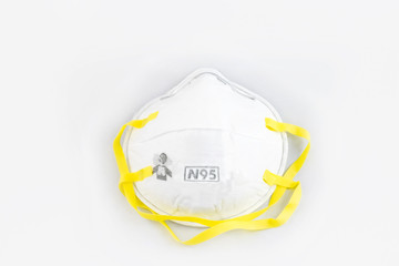 Protection respirator for Filter face mask safeguard on white background