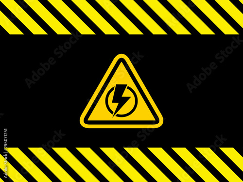 Yellow And Blacktriangual Sign Of Electricity In The Middle Power Outage Warning Banner Buy This Stock Vector And Explore Similar Vectors At Adobe Stock Adobe Stock