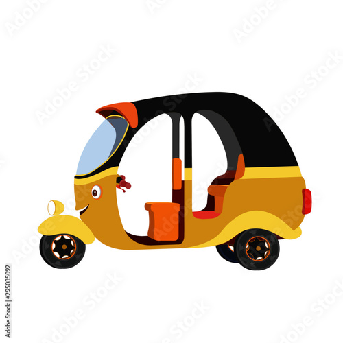 Auto Rickshaw Or Tuk Tuk Cartoon Vector Image Buy This Stock Vector And Explore Similar Vectors At Adobe Stock Adobe Stock