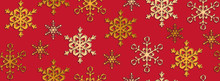 Seamless Repeating Christmas Pattern, Wrapping Paper Design, Red Background