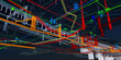 The BIM model of the underground infrastructure object of urban utilities wireframe view