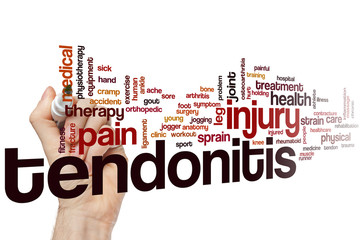 Sticker - Tendonitis word cloud