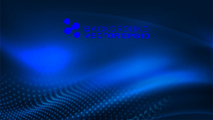 Wall Mural - abstract dynamic flowing wave for landing page or technology background, vector illustration