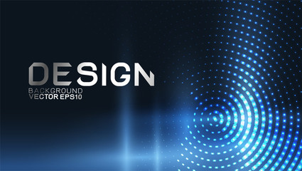Poster - abstract dynamic flowing wave for landing page or technology background, vector illustration