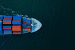© AU USAnakul - Aerial view cargo ship transportation of business logistic sea freight, Cargo ship, Cargo container in factory harbor at industrial estate for import export around in the world, Trade Port / Shipping