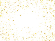 Magic Gold Sparkle Texture Vector Star Background.