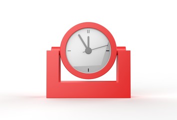 Standard Desk Clock For promotional branding. 3d render illustration.