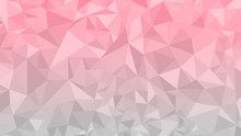 Pink And Silver Triangle Soft Background. Triangular Low Poly, Mosaic Pattern Background. Polygonal Illustration Graphic, Origami Style With Gradient