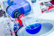 © Олександр Луценко - A rotary evaporator (or rotavap/rotovap) is a device used in chemical laboratories for the efficient and gentle removal of solvents from samples by evaporation.
