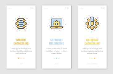 Poster - Engineering onboarding screens design.